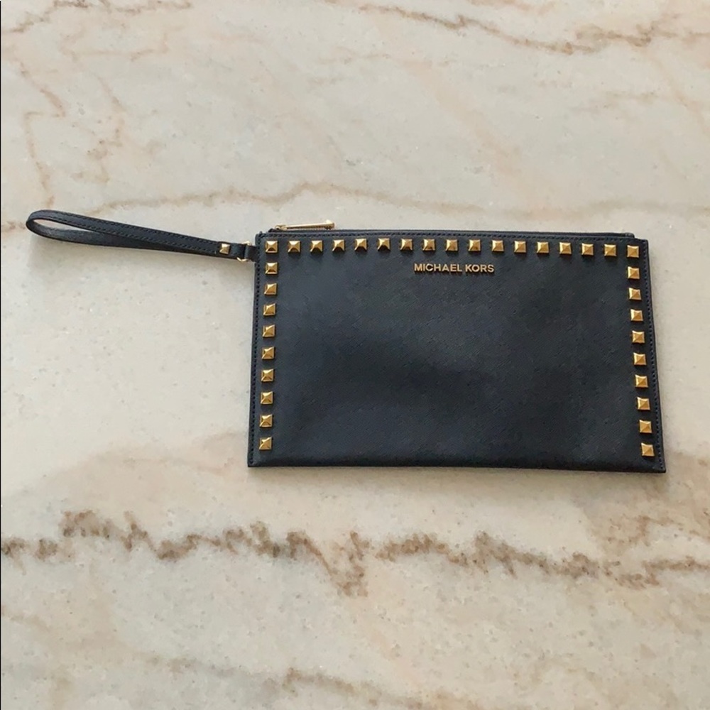 Michael Kors Studded Leather Clutch
